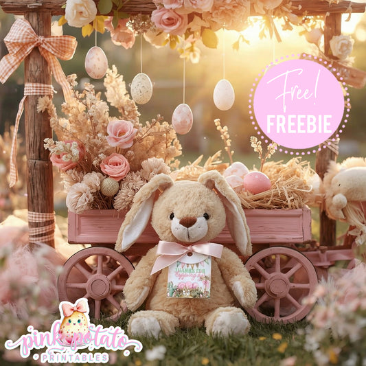 Bunny Trails-FREE Favor Tags-Thank You Tags-Gift Tags-Western Easter-Easter Tags-Easter Sunday-Happy Easter-Cowgirl-Cowboy-INSTANT DOWNLOAD