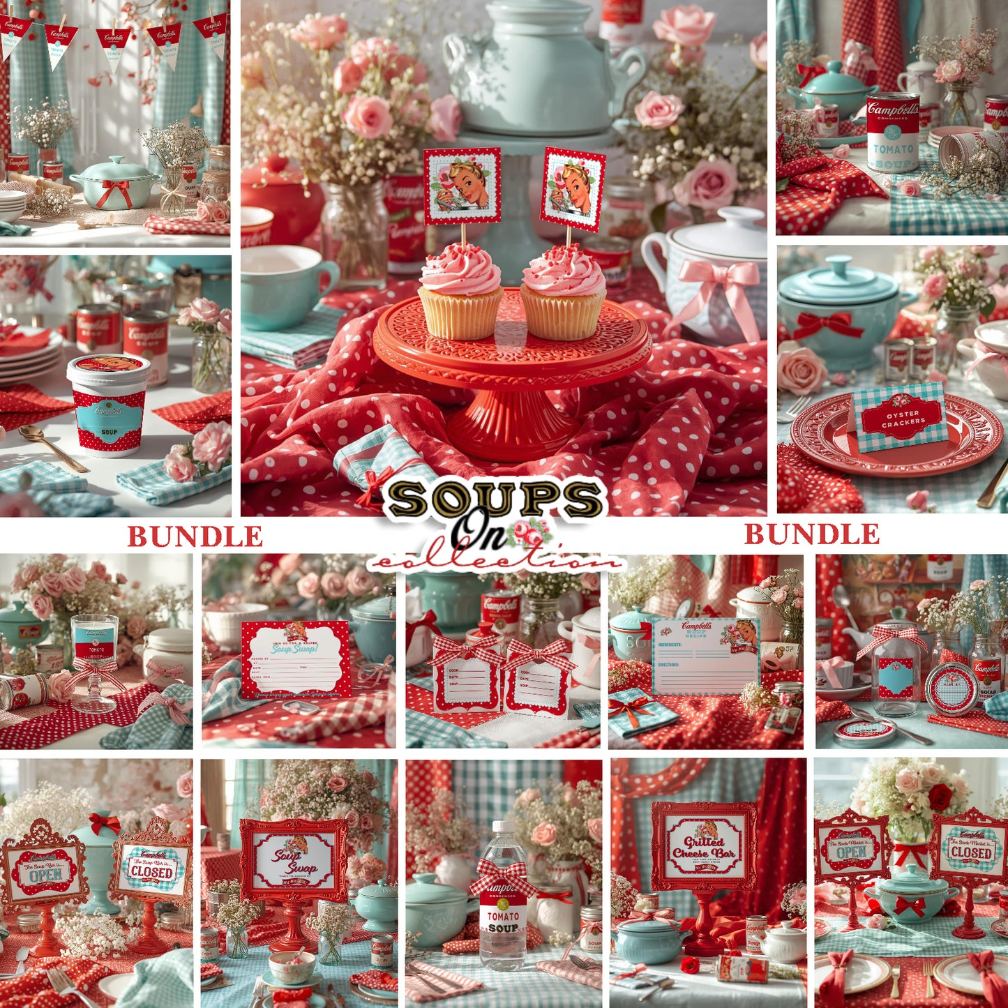 Soups On-{THEME} Party Printable-Editable-PeRsOnAliZe-Parties-Soup Social-Soup Can-Campbells-Neighbors Night-Soup Party-INSTANT DOWNLOAD