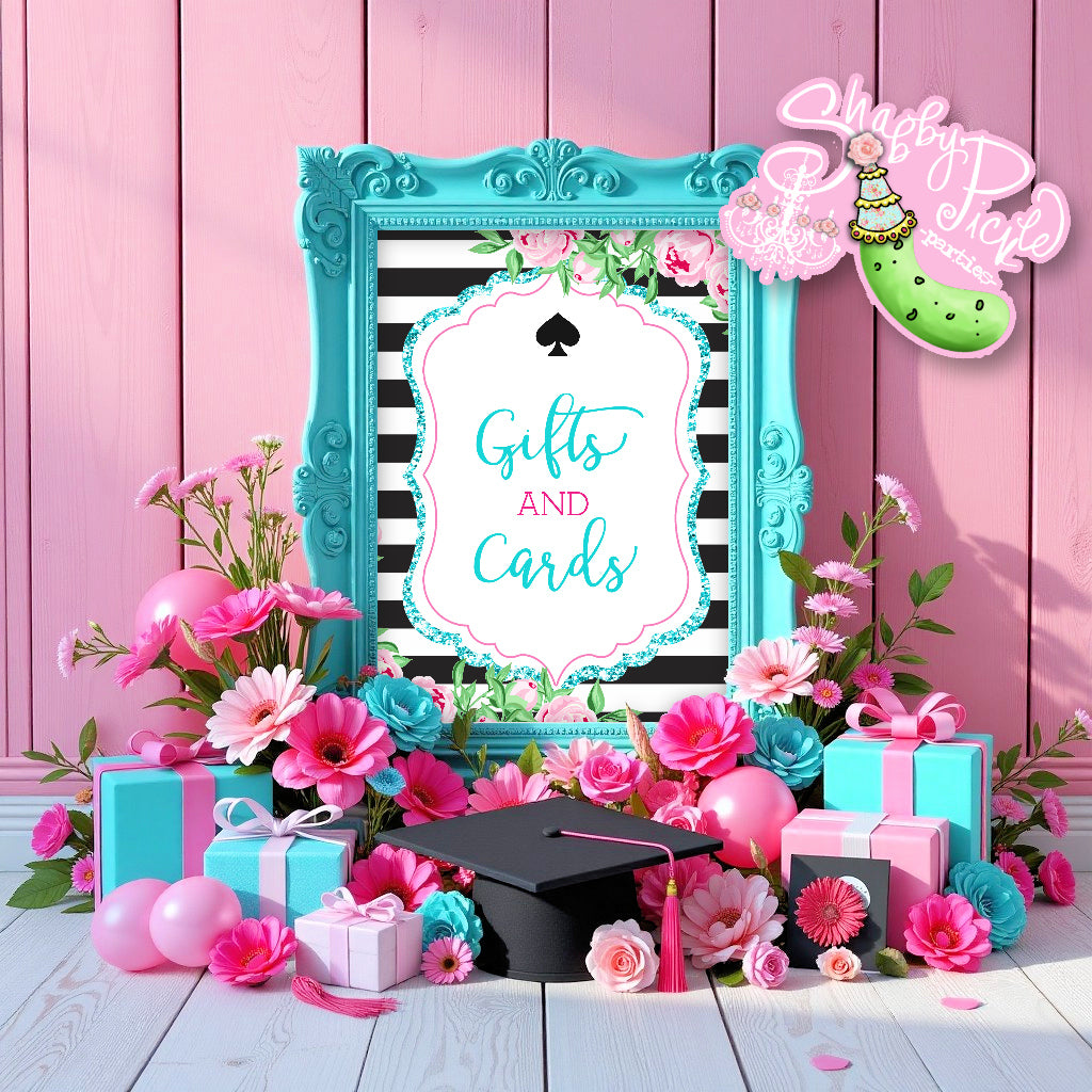 Kate Spade (2) Inspired Gifts & Cards Sign-Graduation Signs-Party Sign-Graduation Party-Grad-Graduation-Printable-INSTANT DOWNLOAD