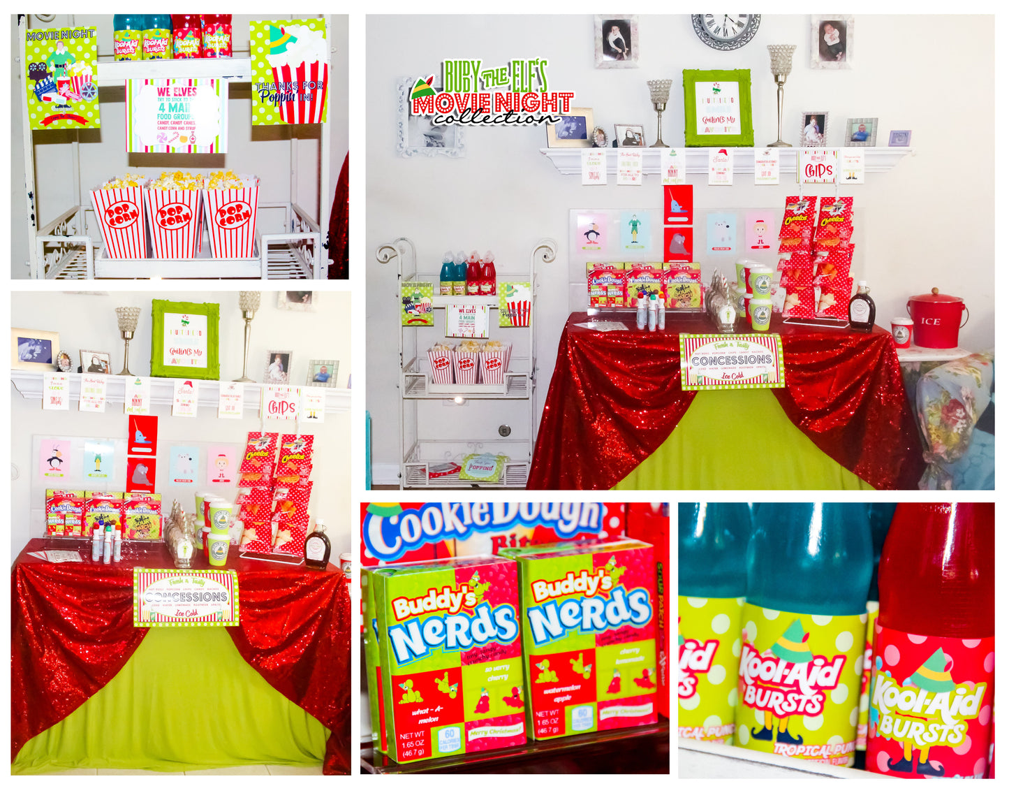 Christmas-Concession Stand Sign-Party Signs-2 Sizes-Movie Concessions-Printable-Party Printable-Digital-INSTANT DOWNLOAD