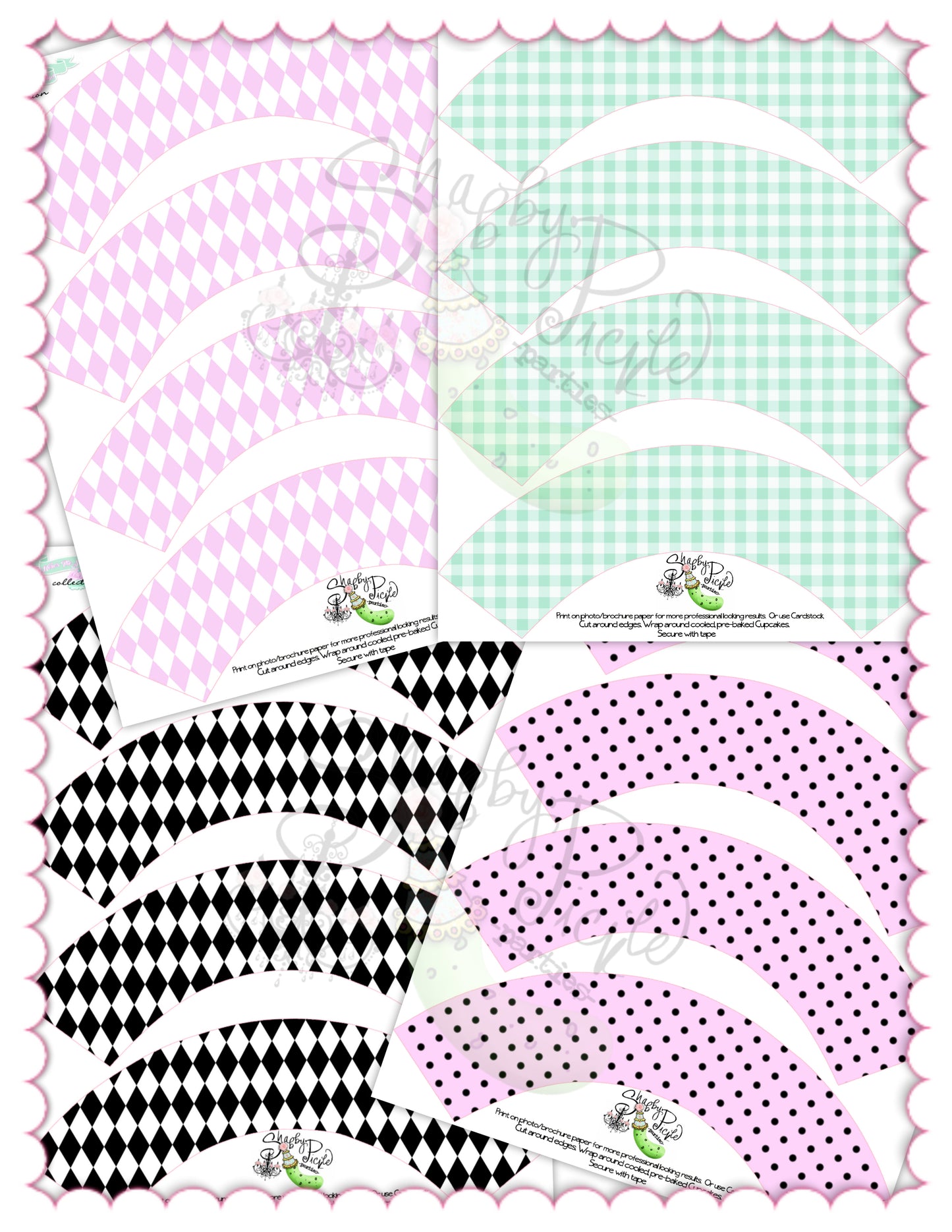 Here's The Scoop, Baby-Cupcake Toppers and Wrappers-Ice Cream Baby Shower-Labels-Ice Cream Cupcakes-Cupcake Rounds-Digital-INSTANT DOWNLOAD