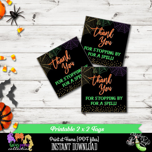 Hocus Pocus Halloween Tags-Printable-Thank You Tags-Favor Tags-Party Tags-Halloween Party-Birthday-Holiday-Digital-INSTANT DOWNLOAD