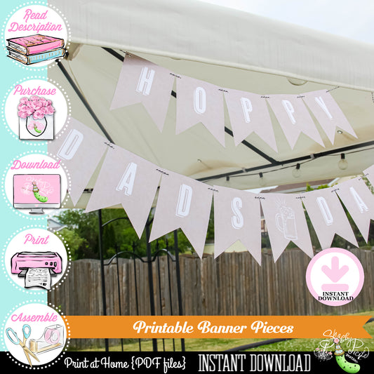 Beer Here-Father's Day-Banner-Hoppy Dads Day-Hoppy Birthday-Beer Tent-Beer Tasting-Beer Theme Party-Party Printable-Digital-INSTANT DOWNLOAD