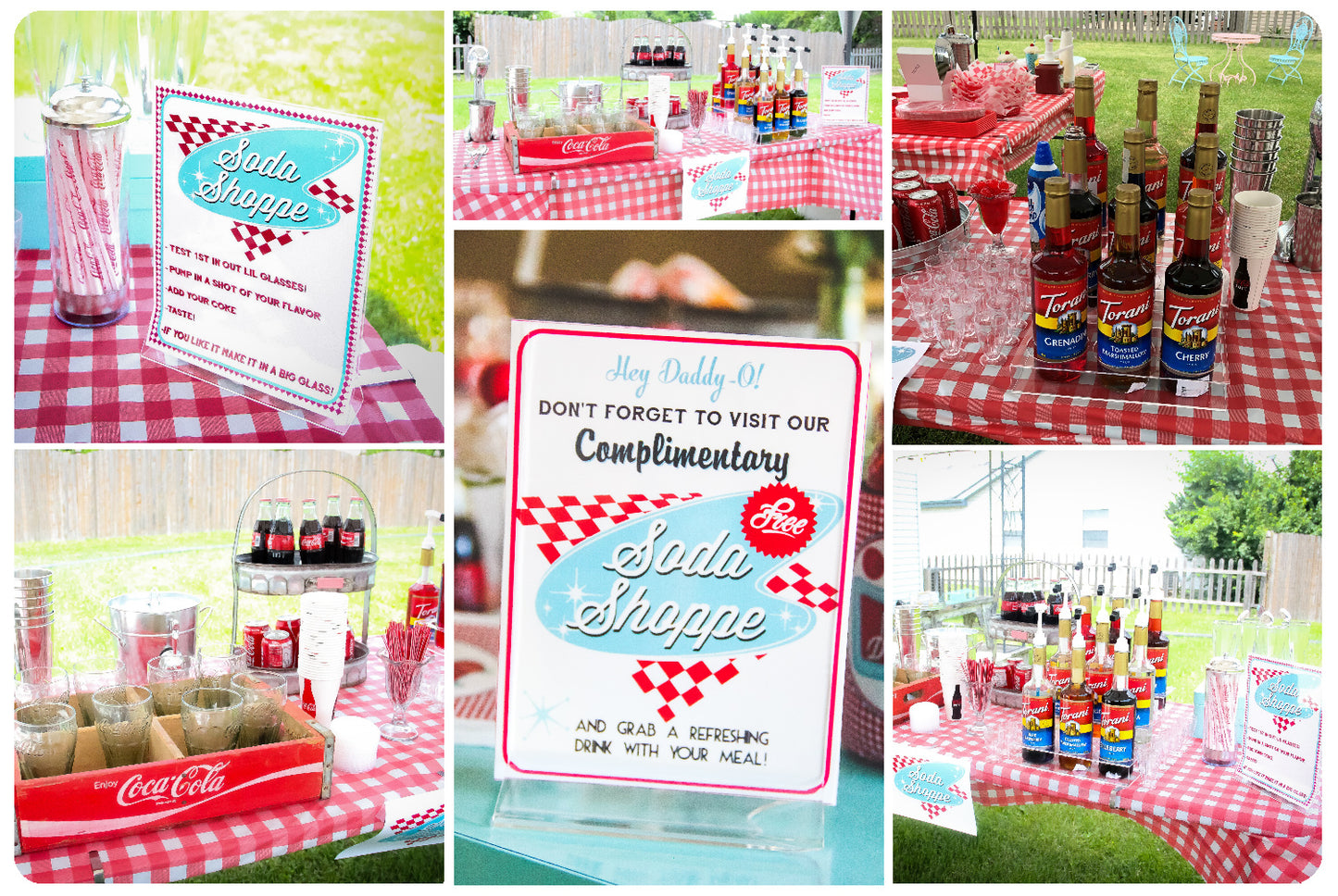 Dad's Diner Soda Bar-FULL (mini) PARTY PRINTABLE-Soda Shop-Retro Father's Day Party Printable-Fathers-Father-Dad-50's Diner-1950s-50s Party-EDITABLE-INSTANT DOWNLOAD