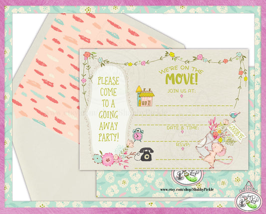 On The Move-Fill In The Blanks Invite-Going Away Party Invitations-Leaving-Moving-Goodbye-Print at Home-Printable Invites-Instant Download