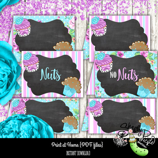 Gender Reveal-Cupcake or Stud Muffin-Place Cards-Buffet Card-Tent Cards-Editable-Party Printables-Baby Shower-Digital Decor-INSTANT DOWNLOAD