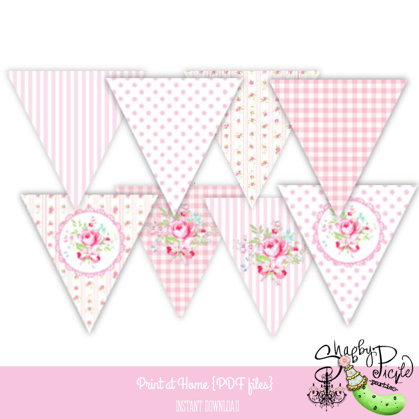 Queen for the Day-Banner & Full Alphabet-Plain and Theme-Party Printable-Birthday-Mothers Day-Bridal Shower-Shabby Chic Parties-Decorations