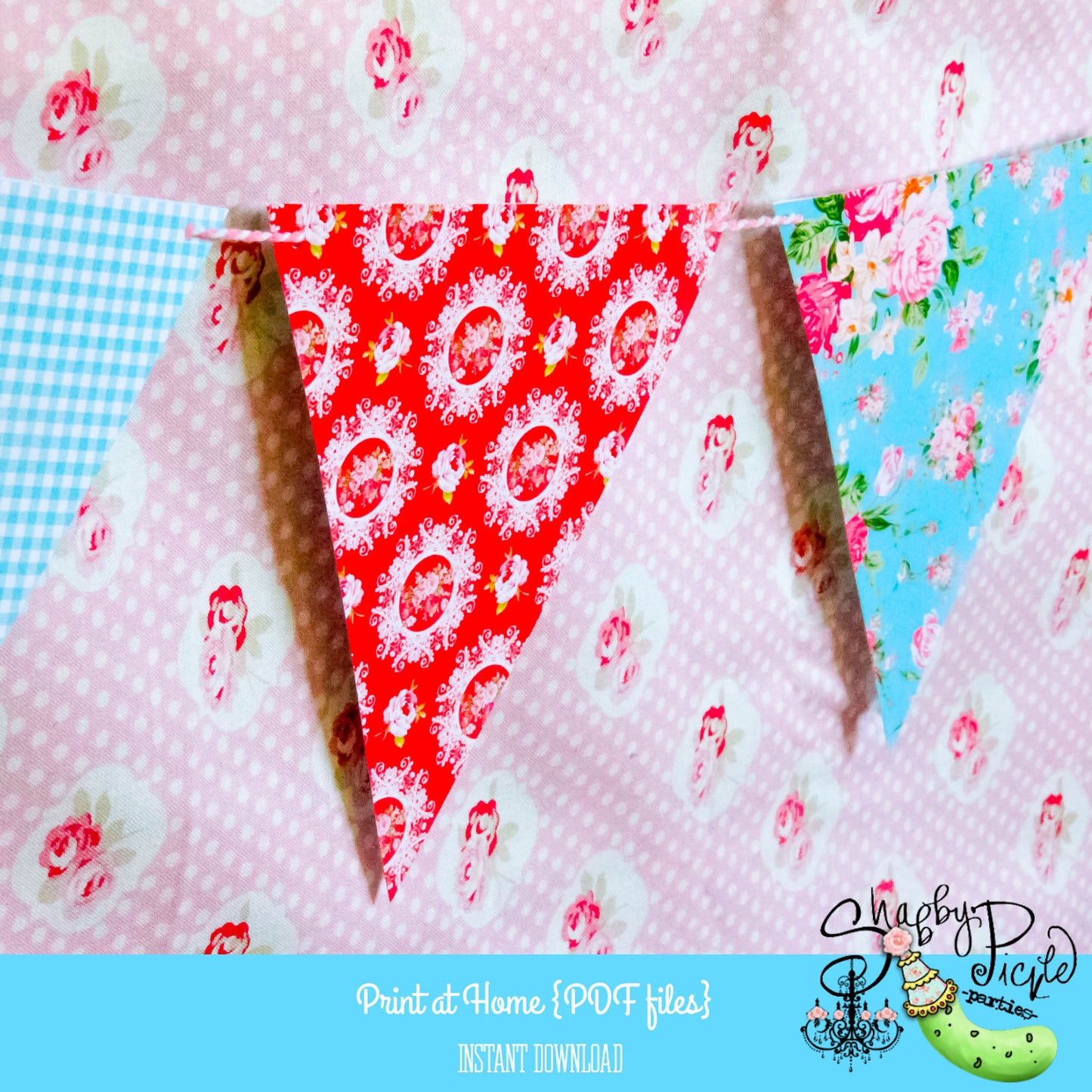 X's & O's Banner-Solid/Birthday/Valentine/Full Alpha Banner Party Printable - Shabby Chic Parties- DIY-Instant Download-Digital Decorations