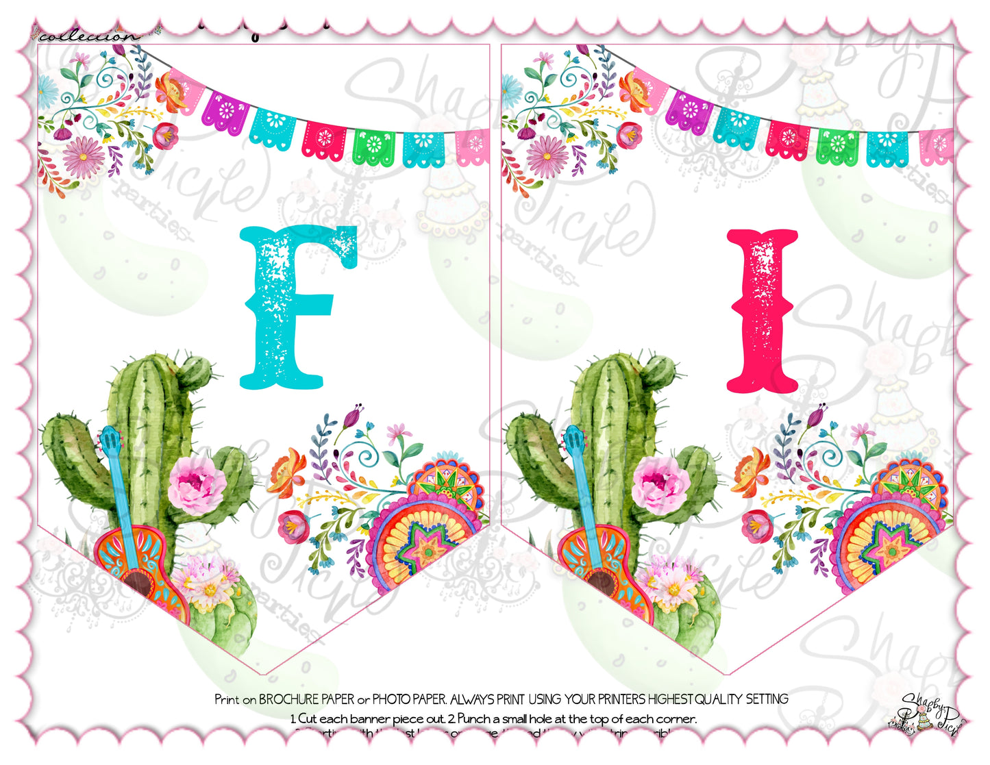 Fiesta-BANNER-Party Banner-PREFILLED-& Editable in Corjl-Cinco De Mayo-Taco Tuesday-Margarita Monday-INSTANT DOWNLOAD