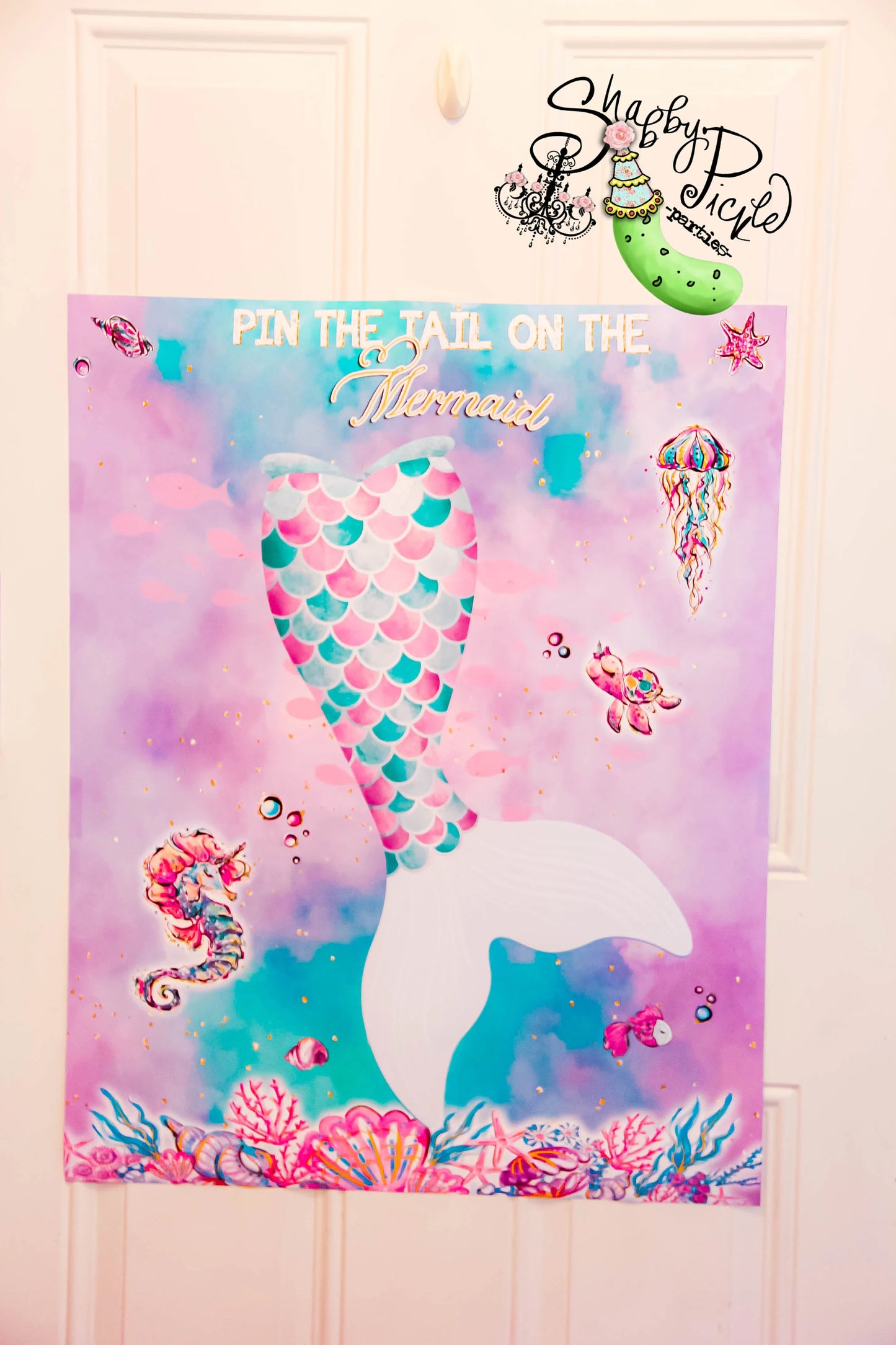 Mermaid Tails-Pin The Tail on the Mermaid Party Game-Game Poster-Mermaid Party-Under the Sea-Mermaids-Party Printable-INSTANT DOWNLOAD