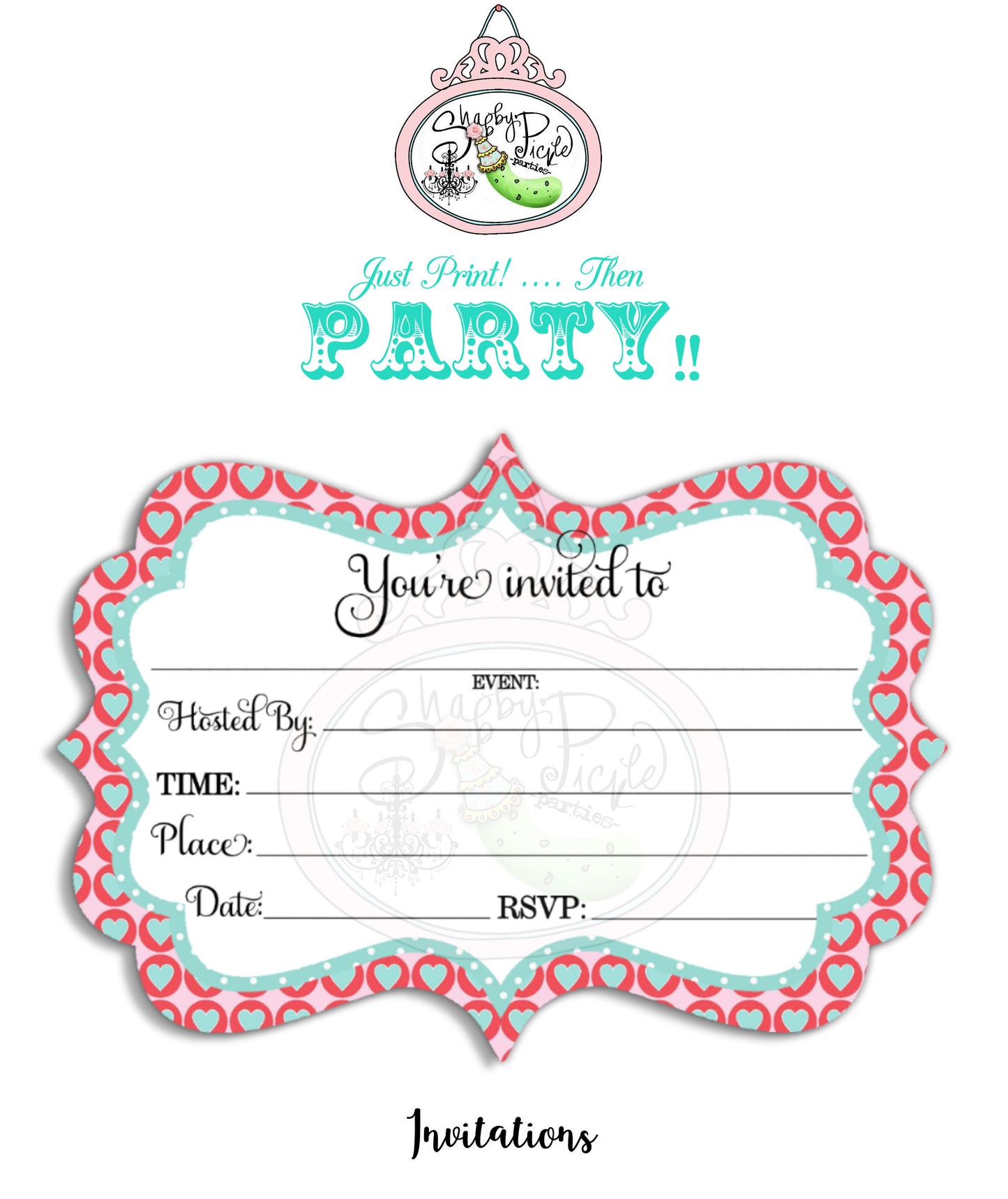 X's & O's Fill In Valentine Invitations-Printable-Valentines Day Parties-Birthday-Shower-Kids Party-Instant Download-Digital Decorations