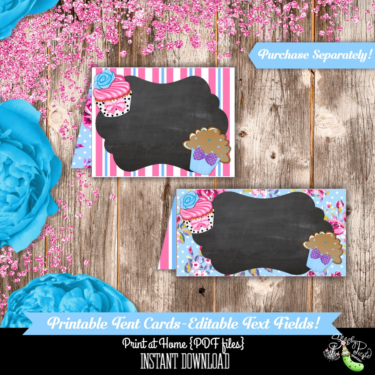 Gender Reveal-Cupcake or Stud Muffin2-Chocolate Bar Wrapper-Candy Kiss Labels-Party Printables-New Baby-Baby Shower-Digital-INSTANT DOWNLOAD